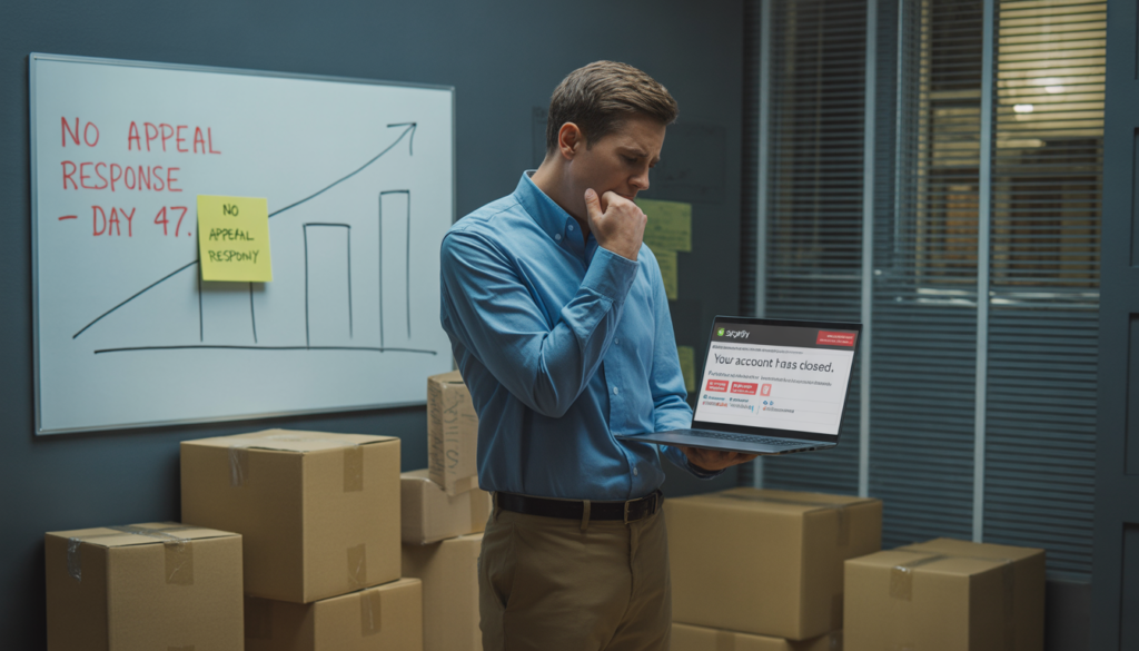 ideogram v3.0 exquisite high fashion photography of a stressed male business owner in his late 0