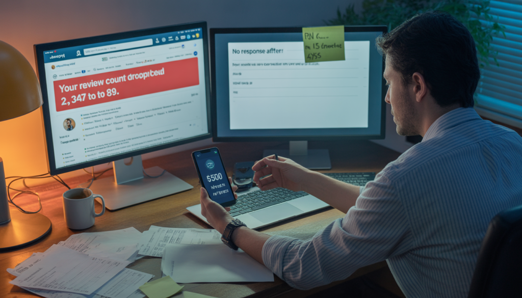 ideogram v3.0 exquisite high fashion photography of a stressed male e‑commerce seller in his 0