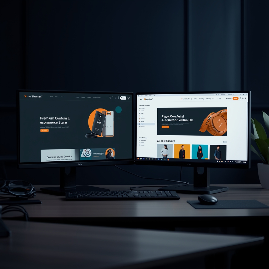 lucid origin wide dual monitor setup showing a premium custom e commerce store with elegant p 0.jpg